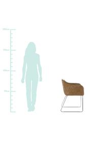 Krzesło ze sztucznej skóry Alice, Tapicerka: sztuczna skóra (PU), Brązowy, S 57 x G 55 cm