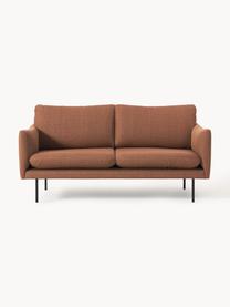 Sofa Moby (2-Sitzer), Bezug: Polyester Der hochwertige, Gestell: Massives Kiefernholz, Füße: Metall, pulverbeschichtet, Webstoff Nougat, B 170 x T 95 cm