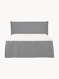 Letto boxspring premium Violet, Materasso: nucleo a 5 zone di molle , Piedini: legno massiccio di betull, Tessuto grigio scuro, Larg. 140 x lung. 200 cm, grado di durezza H2