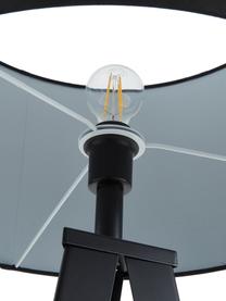 Tripod-Stehlampe Jake, Lampenschirm: Baumwollgemisch, Lampenfuß: Metall, pulverbeschichtet, Schwarz, H 154 cm