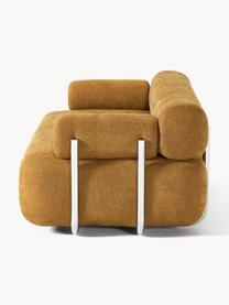 Sofa Stella (3-Sitzer), Bezug: 85 % Polyester, 15 % Baum, Gestell: Massives Fichtenholz, PEF, Webstoff Ocker, B 222 x T 100 cm