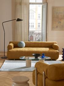 Sofa Stella (3-Sitzer), Bezug: 85 % Polyester, 15 % Baum, Gestell: Massives Fichtenholz, PEF, Webstoff Ocker, B 222 x T 100 cm