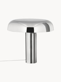 Lámpara de mesa Mushroom, Lámpara: acero cromado, Cable: plástico, Plateado, Ø 39 x Al 38 cm