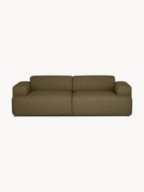 Sofa Melva (3-Sitzer), Bezug: 100% Polyester Der hochwe, Gestell: Massives Kiefernholz, FSC, Füße: Kunststoff, Webstoff Olivgrün, B 238 x T 101 cm