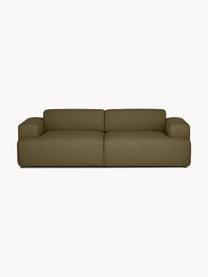 Sofa Melva (3-Sitzer), Bezug: 100% Polyester Der hochwe, Gestell: Massives Kiefernholz, Spa, Füße: Kunststoff Dieses Produkt, Webstoff Olivgrün, B 238 x T 101 cm