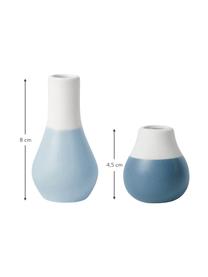 Petits vases Pastell, 4 élém., Tons bleus, blanc