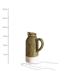 Essig- und Öl-Spender Sanktuary aus Porzellan, 2er-Set, Grün, Weiss, Ø 7 x H 16 cm