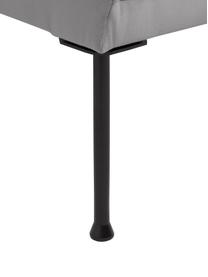 Sametový šezlong Fluente, Šedá, Š 202 cm, H 85 cm, opěradlo na levé straně