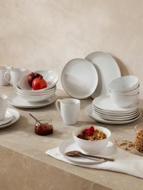Raňajkové taniere s reaktívnou glazúrou Gemma, 2 ks, Kamenina, Biela, Ø 23 x V 3 cm