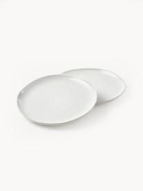 Snídaňové talíře s reaktivní glazurou Gemma, 2 ks, Kamenina, Bílá, Ø 23 cm, V 3 cm