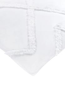 Taie d'oreiller rectangulaire en percale de coton Faith, Blanc, larg. 50 x long. 70 cm