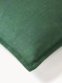 Housse de coussin 50x50 en coton Vicky, 100 % coton bio, Vert foncé, larg. 50 x long. 50 cm