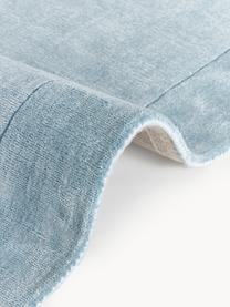 Laagpolig vloerkleed Kari, 100% polyester, GRS-gecertificeerd, Blauwtinten, B 80 x L 150 cm (maat XS)