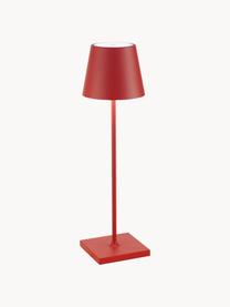 Mobile LED-Tischlampe Poldina, dimmbar, Rot, matt, Ø 11 x H 38 cm