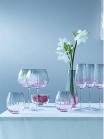 Handgemachte Wassergläser Dusk mit Farbverlauf, 2er-Set, Glas, Rosa, Grau, Ø 9 x H 10 cm, 425 ml