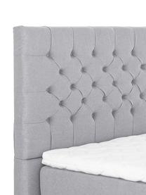 Lit Boxspring matelassé Premium Pheobe, Gris