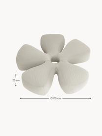 Velký ručně vyrobený exteriérový sedací vak Flower, Světle béžová, Ø 110 cm, V 25 cm