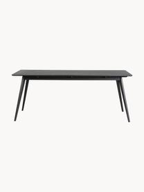 Table Yumi, 190 x 90 cm, Bois de chêne, noir laqué, larg. 190 x prof. 90 cm