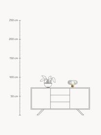 Handgemaakte tafellamp Fontanella, Lampenkap: glas, Transparant, goudkleurig, Ø 27 x H 20 cm