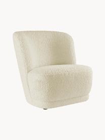 Sillón infantil de borreguillo Marbella, Funda: poliéster, Estructura: madera de pino, Borreguillo blanco crema, An 54 x F 56 cm