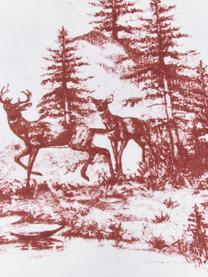 Flanell-Kissenbezüge Nordic mit winterlichem Motiv, 2 Stück, Webart: Flanell Flanell ist ein k, Rot, Weiss, 40 x 80 cm