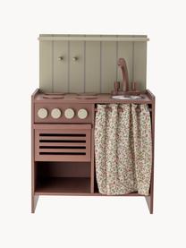 Hrací kuchyňka Pippi, Dřevovláknitá deska střední hustoty (MDF), lotosové dřevo, Nugátová, greige, Š 40 cm, V 58 cm