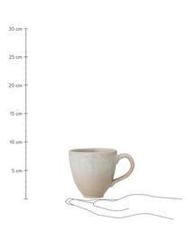 Tazas de café esmaltadas artesanalmente Taupe, 2 uds., Gres, Gris, beige, Ø 8 x Al 8 cm