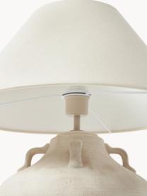 Velká keramická stolní lampa Taytum, Tlumeně bílá, světle béžová, Ø 46 cm, V 51 cm