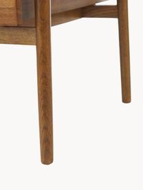 Table de chevet bois de chêne teinté foncé Tony, Bois de chêne, teinté foncé, larg. 49 x haut. 60 cm