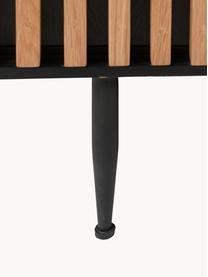 Aparador de madera Linea, Estructura: tablero de fibras de dens, Patas: metal pintado, Negro, roble, An 159 x Al 74 cm