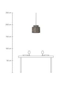 Lámpara de techo Grei, Pantalla: metal, Cable: cubierto en tela, Gris, Ø 36 x Al 31 cm
