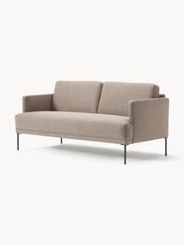 Sofa Fluente (2-Sitzer), Bezug: 100% Polyester 115.000 Sc, Gestell: Massives Kiefernholz, Füße: Metall, pulverbeschichtet, Webstoff Taupe, B 166 x T 85 cm