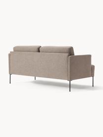 Sofa Fluente (2-Sitzer), Bezug: 100% Polyester 115.000 Sc, Gestell: Massives Kiefernholz, Füße: Metall, pulverbeschichtet, Webstoff Taupe, B 166 x T 85 cm