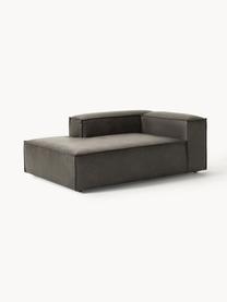 Diván sofá de cuero reciclado Lennon, Tapizado: cuero reciclado (70% cuer, Estructura: madera maciza, madera con, Patas: plástico Este producto es, Cuero gris pardo, An 119 x F 180 cm, chaise longue derecha