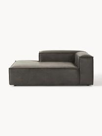 Diván sofá de cuero reciclado Lennon, Tapizado: cuero reciclado (70% cuer, Estructura: madera maciza, madera con, Patas: plástico Este producto es, Cuero gris pardo, An 119 x F 180 cm, chaise longue derecha