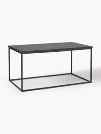 Mesa de centro de mármol Alys, Tablero: mármol natural, Estructura: metal con pintura en polv, Mármol negro, negro, An 80 x F 45 cm