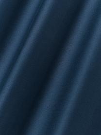 Sábana bajera cubrecolchón de satén Premium, Azul oscuro, Cama 90 cm (90 x 200 x 15 cm)