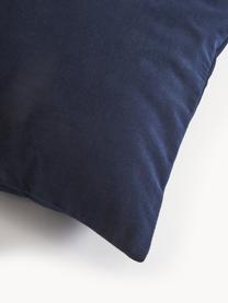 Fluwelen kussenhoezen Rush, 2 stuks, 100% gerecycled polyester, Donkerblauw, B 45 x L 45 cm