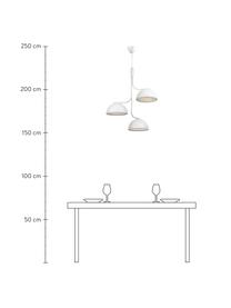 Grote Scandi hanglamp Tullio, Wit, Ø 60 x H 73 cm