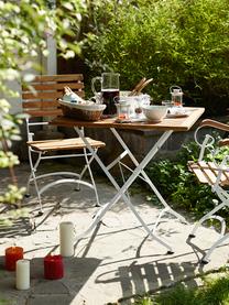 Chaises de jardin pliantes Parklife, 2 pièces, Blanc, bois d'acacia