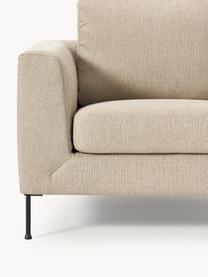 Sofa fauteuil Cucita, Bekleding: geweven stof (100% polyes, Frame: massief grenen, berkenmul, Poten: gelakt metaal Dit product, Geweven stof beige, B 98 x D 94 cm