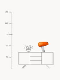 Lampa stołowa z marmuru z funkcją przyciemniania Snoopy, Stelaż: marmur, Pomarańczowy, biały, marmurowy, Ø 47 x W 47 cm