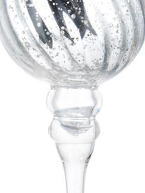 Teelichthalter Grace, 2 Stück, Glas, Silberfarben, Ø 13 x 42 cm