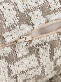 Poltrona in bouclé Stories, Rivestimento: 50% poliestere, 50% coton, Tessuto beige, bianco, Larg. 93 x Prof. 91 cm