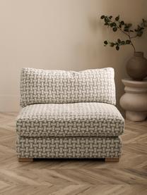 Bouclé loungefauteuil Stories, Bekleding: 50% polyester, 50% katoen, Frame: dennenhout, multiplex, Geweven stof beige, wit, B 93 x D 91 cm