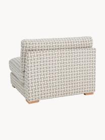 Bouclé loungefauteuil Stories, Bekleding: 50% polyester, 50% katoen, Frame: dennenhout, multiplex, Geweven stof beige, wit, B 93 x D 91 cm