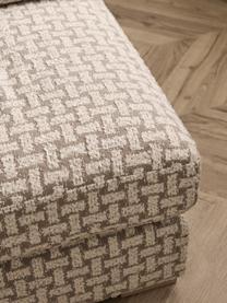 Fauteuil lounge tissu bouclé Stories, Tissu beige, blanc, larg. 93 x prof. 91 cm