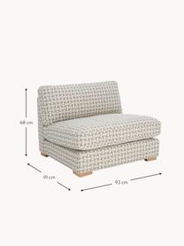 Fauteuil lounge tissu bouclé Stories, Tissu beige, blanc, larg. 93 x prof. 91 cm