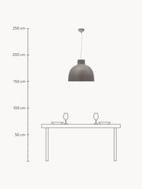 Velké závěsné svítidlo Bellissima, Umělá hmota, Šedá, Ø 50 cm, V 41 cm