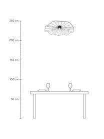 Große Dimmbare LED-Deckenleuchte Mesh, Lampenschirm: Metall, lackiert, Baldachin: Metall, lackiert, Schwarz, Ø 75 x H 5 cm